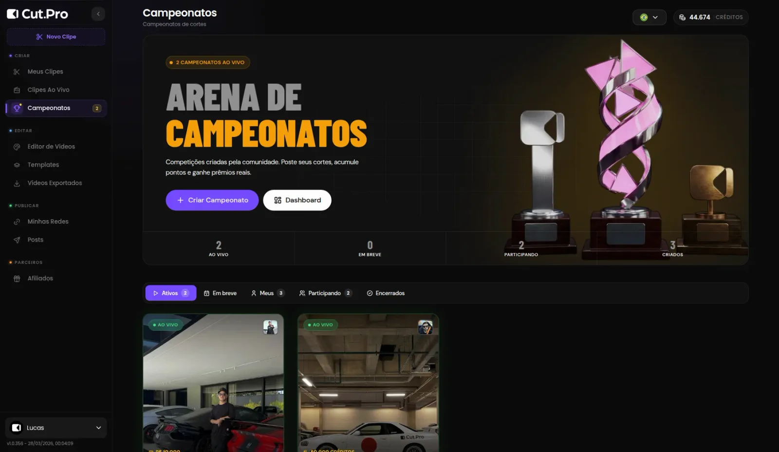 CutPro — Campeonatos